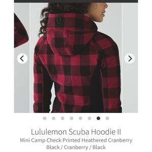 Lululemon Camp Check/Plaid Scuba Hoodie